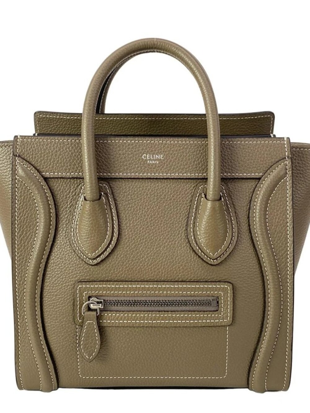 CELINE Luggage Nano Shopper 189243DRU.09SO Pickpocket (gray-beige) Handbag